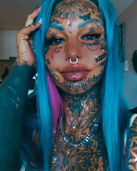 Tattoo Model Amber Luke Shares Meaning Behind Bold Face Ink Daily Star