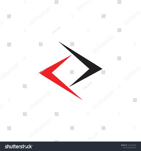 Linked Arrow Square Design Logo Vector Stock Vector Royalty Free