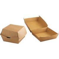 Bo Te Burger Carr E En Carton Kraft Lot De Matfer Flo