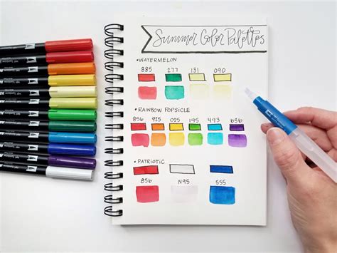 Create Custom Color Palettes Using Dual Brush Pens Tombow Usa Blog