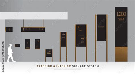 Exterior And Interior Signage Wooden Concept Direction Pole Wall