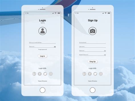 Mobile App Sing-In and Sign Up Page Template Design by ~ EpicPxls