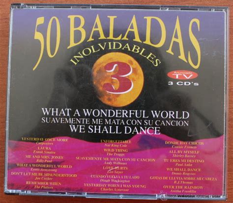 50 Baladas Inolvidables 3 Cd´s Completo Re Comprar Cds De Música