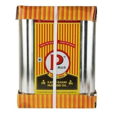 Yellow L Pmark Kachi Ghani Mustard Oil Packaging Type Tin At