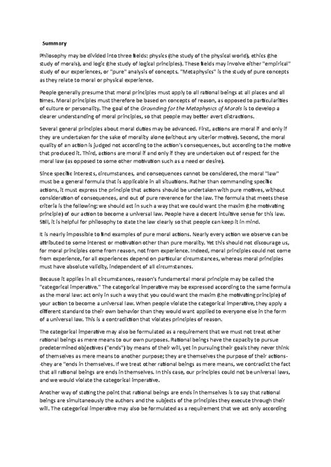 Immanuel Kant Metaphysics Of Morals 9
