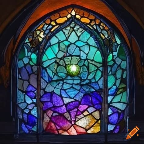 Stained Glass Man And Natural Elements In Mosaic Style On Craiyon