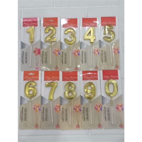 Jual LILIN ANGKA ULANG TAHUN CHROME GOLD BIRTHDAY NUMBER CANDLE