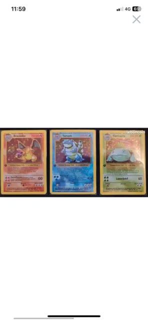 CARTE POKÉMON DRACAUFEU 4 102 Holo Edition 1 Wizards Set de Base