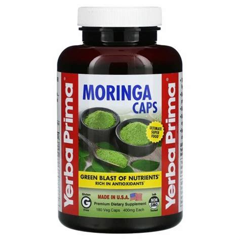 Yerba Prima Moringa Caps Mg Veg Caps Organic Moringa Capsules