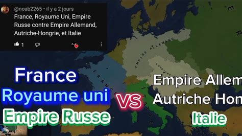 France Royaume Uni Et Empire Russe Vs Empire Allemand Autriche Hongrie