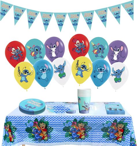 Ustensiles De F Te Lilo Stitch Vaisselle De F Te D Anniversaire Kit