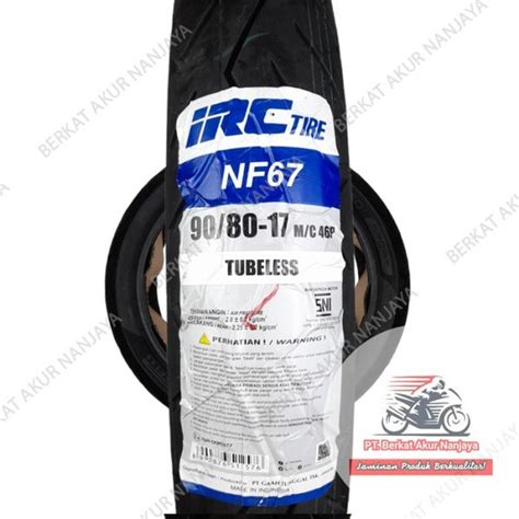 Jual Ban Depan Motor IRC 90 80 Ring 17 46P NF67 Tubeless Yamaha Vixion