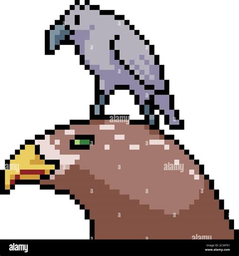 Minecraft Pixel Art Eagle