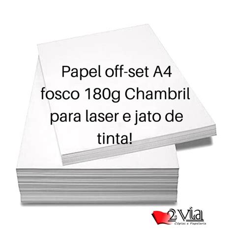 Papel Offset G Tamanho A Pacote Folhas Chambril Elo