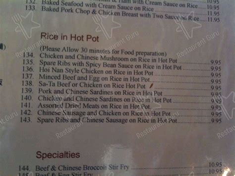 Menu At New Ki Sum Cafe Saskatoon