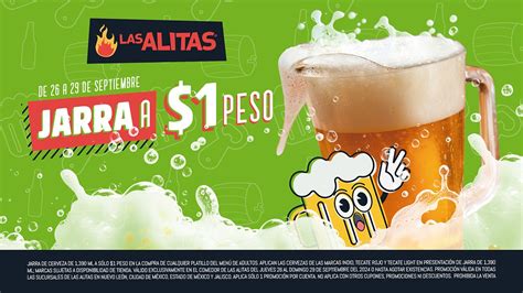 Las Alitas Promoción De Jarra De Cerveza A 1 Peso Y 2x1 En Boneless