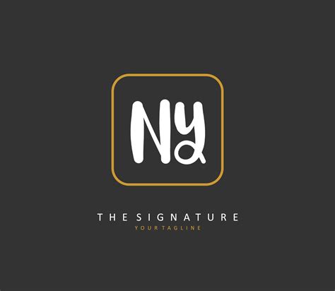 Ny Initial Letter Handwriting And Signature Logo A Concept Handwriting Initial Logo With