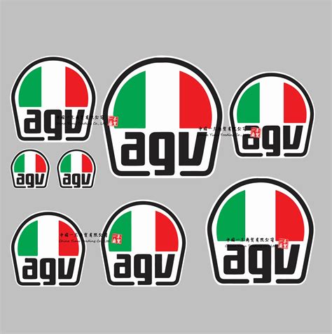 Agv Helmet Decal Set Stickers Vinyl Graphic Logo Adhesive Kit Laminated