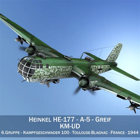 3d heinkel he-177 a-5 - model