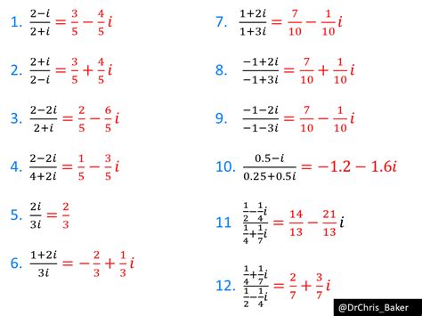 Complex numbers: division – Variation Theory