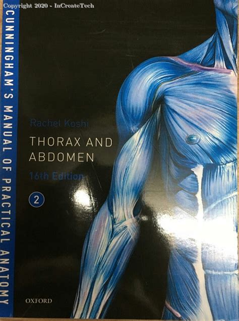 Cunninghams Manual Of Practical Anatomy Volume Thorax And Abdomen