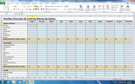 Modelo De Planilha De Gastos Mensais Pessoais Excel Vários Modelos