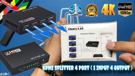 HDMI Splitter 4 Port 1 INPUT 4 OUTPUT SPLITER 4 PORT FULL HD