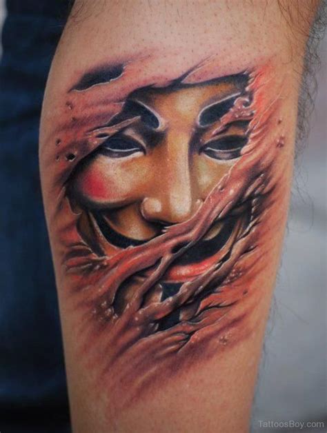 Mask Tattoo On Arm Tattoos Designs