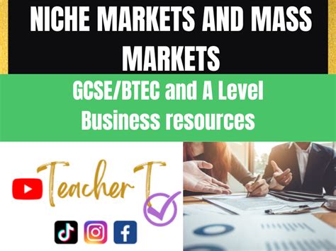 Niche And Mass Markets A Level Business Teaching Resources