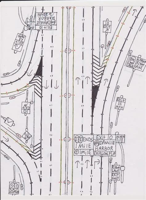 detailed road drawing