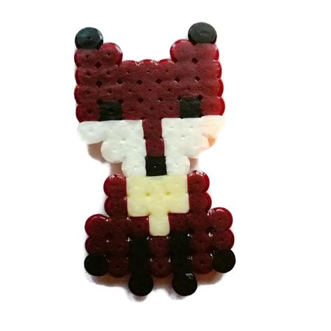 Fox Hama Perler Bead Party Favour Available As Keyring Keychain