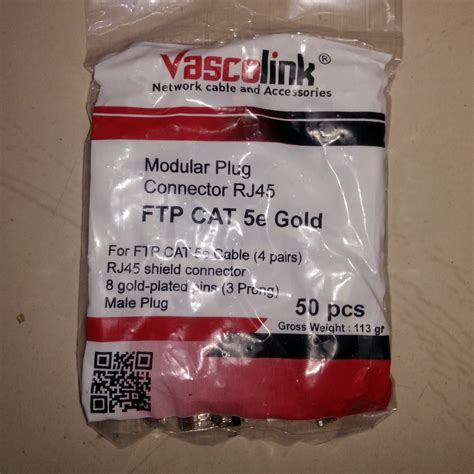 Jual Rj Vascolink Ftp Cat E Gold Pack Isi Pcs Shopee Indonesia