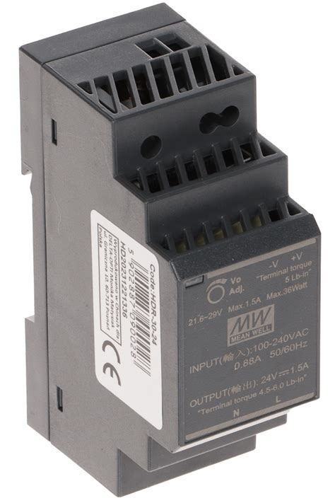 Switching Adapter Hdr Mean Well Din Rail Delta