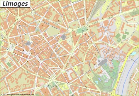 Limoges City Centre Map - Ontheworldmap.com