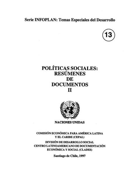 Comision Economica Para America Latina Y El Caribe Infoplan Hector