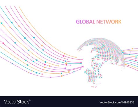 Abstract Global Technology Background Royalty Free Vector