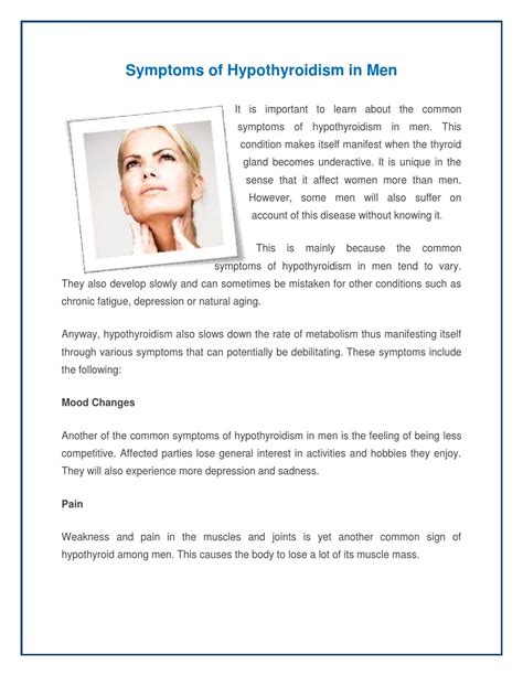 Symptoms Of Hypothyroidism In Men By Bobby Rockwell Issuu