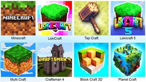 Minecraft,LokiCraft,Tap Craft,Lokicraft 5,Multi Craft,Craftsman 4,Block Craft 3D,Planet Craft ...