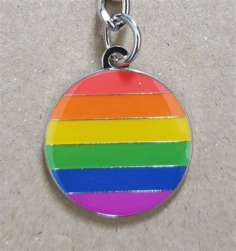 Lgbtq Pride Flag Keyring Gay Pride Key Fob Chain Keychain Etsy Uk