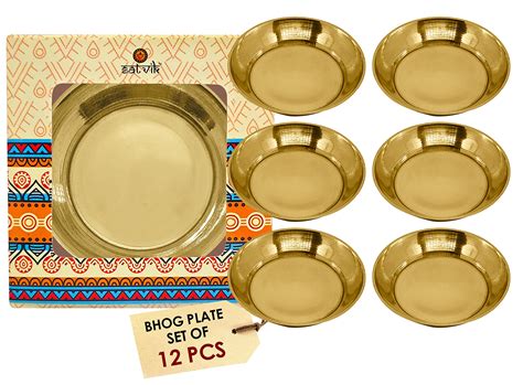 Buy Satvik Pc Set Of Brass Bhog Thali Pooja Accessories Laddu Gopal