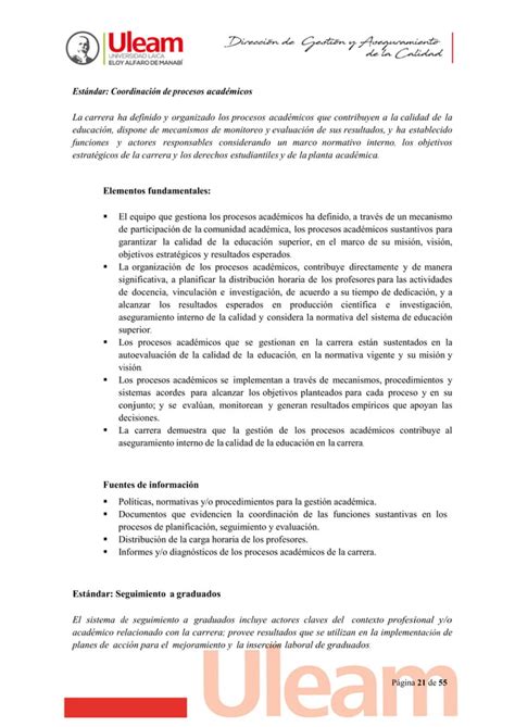 Modelo Transitorio De Evaluacion Carreras Uleam V Pdf