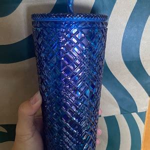 Starbucks Tumbler Azure Blue Jeweled Holiday 2022 Venti Etsy