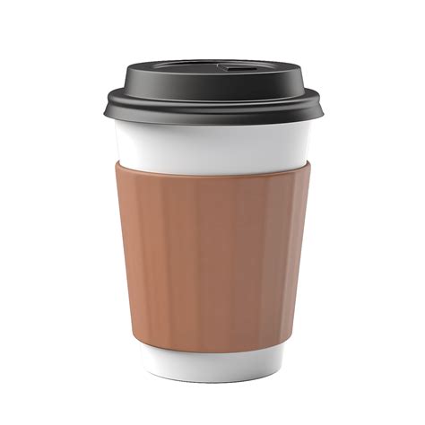 Blank Mockup Take Away Coffee Cup Isolated On Transparent D