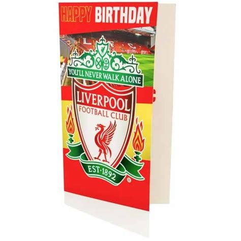 Score A Winner With The Liverpool Fc Personalised Birthday Card A