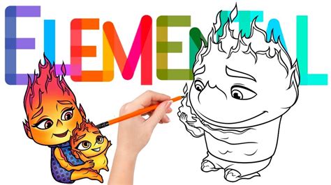 How To Draw Ember Lumen With Parents Cinder And Bernie Elemental