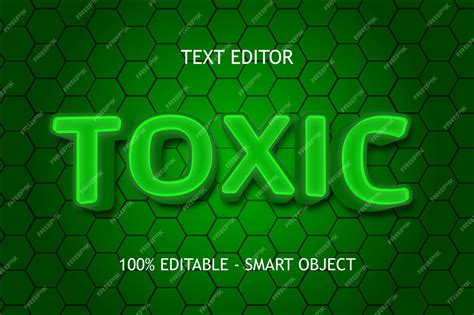 Premium Vector Toxic Editable Text Effect 3 Dimension Emboss Modern Style