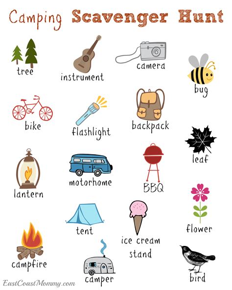 Camping Printable Activities