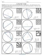 Inscribed Angles Zen Math Funrithmetic Worksheets Library