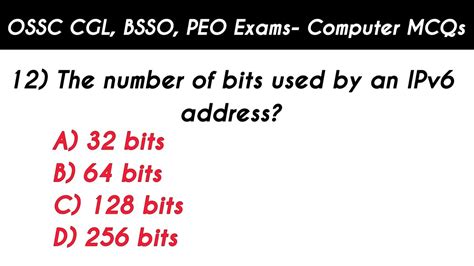 OSSC CGL Computer Mock Test Computer Awareness MCQ OSSC CGL BSSO