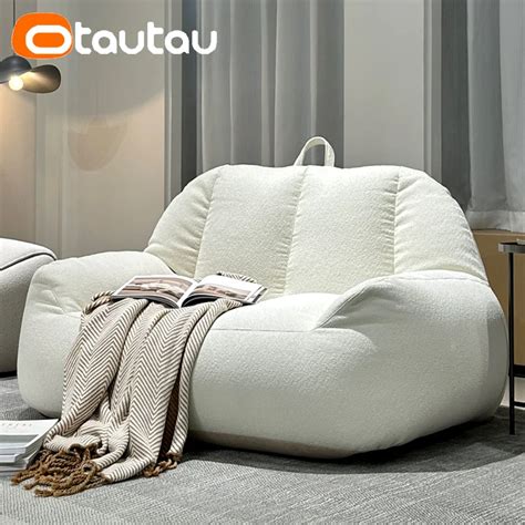 Otautau Bean Bag Capa Sem Enchimento Chaise Lounge Sof Cama Beanbag Sof